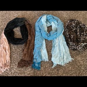 3 scarfs